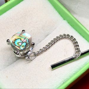 🌊Nice Vintage Abalone Sea Shell Tie Tac🌊